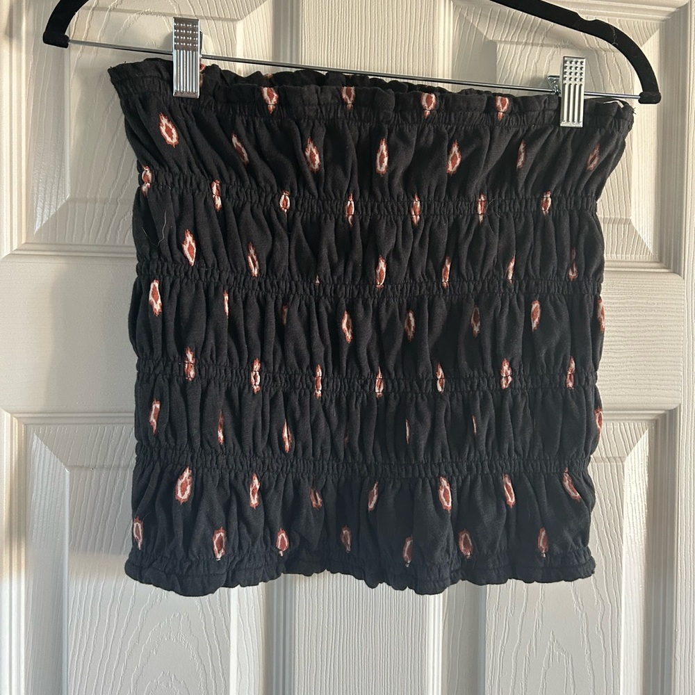 Anthropologie Tube Top, Black with Pattern, NWT, Size Medium. - Picture 3 of 6